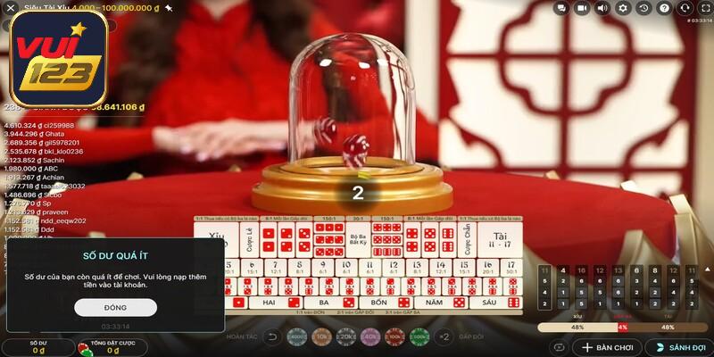 Giới thiệu chung thông tin về trò chơi Sicbo Vui123