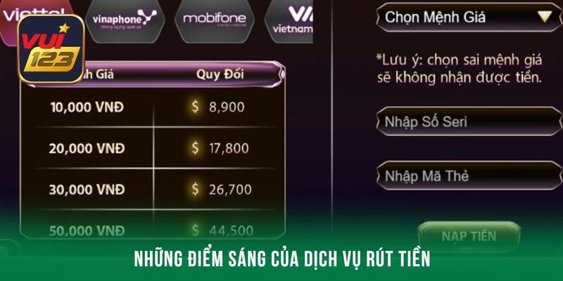 Tìm hiểu những điểm sáng giúp dịch vụ rút tiền hoàn thiện hơn