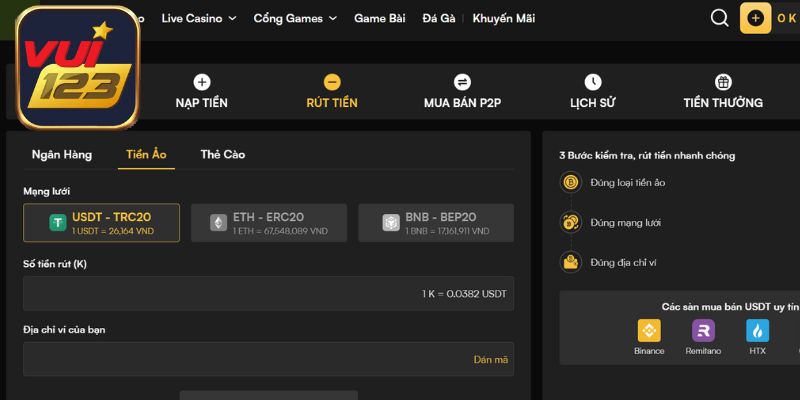 Lưu ý quan trọng khi tạo lệnh thanh toán tại Vui123