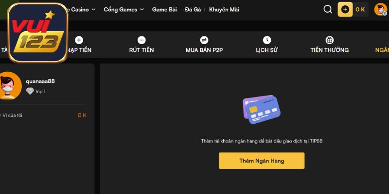 Review phương thức thanh toán Vui123 bằng tài khoản ngân hàng