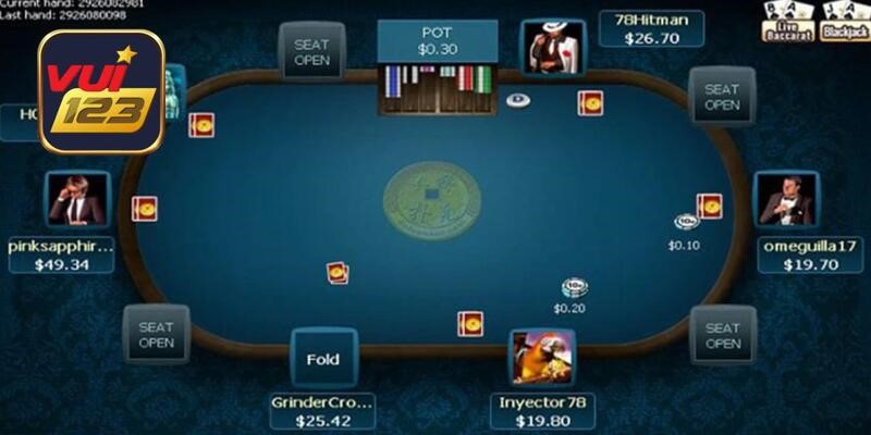 Các tay bài trong game Poker Vui123